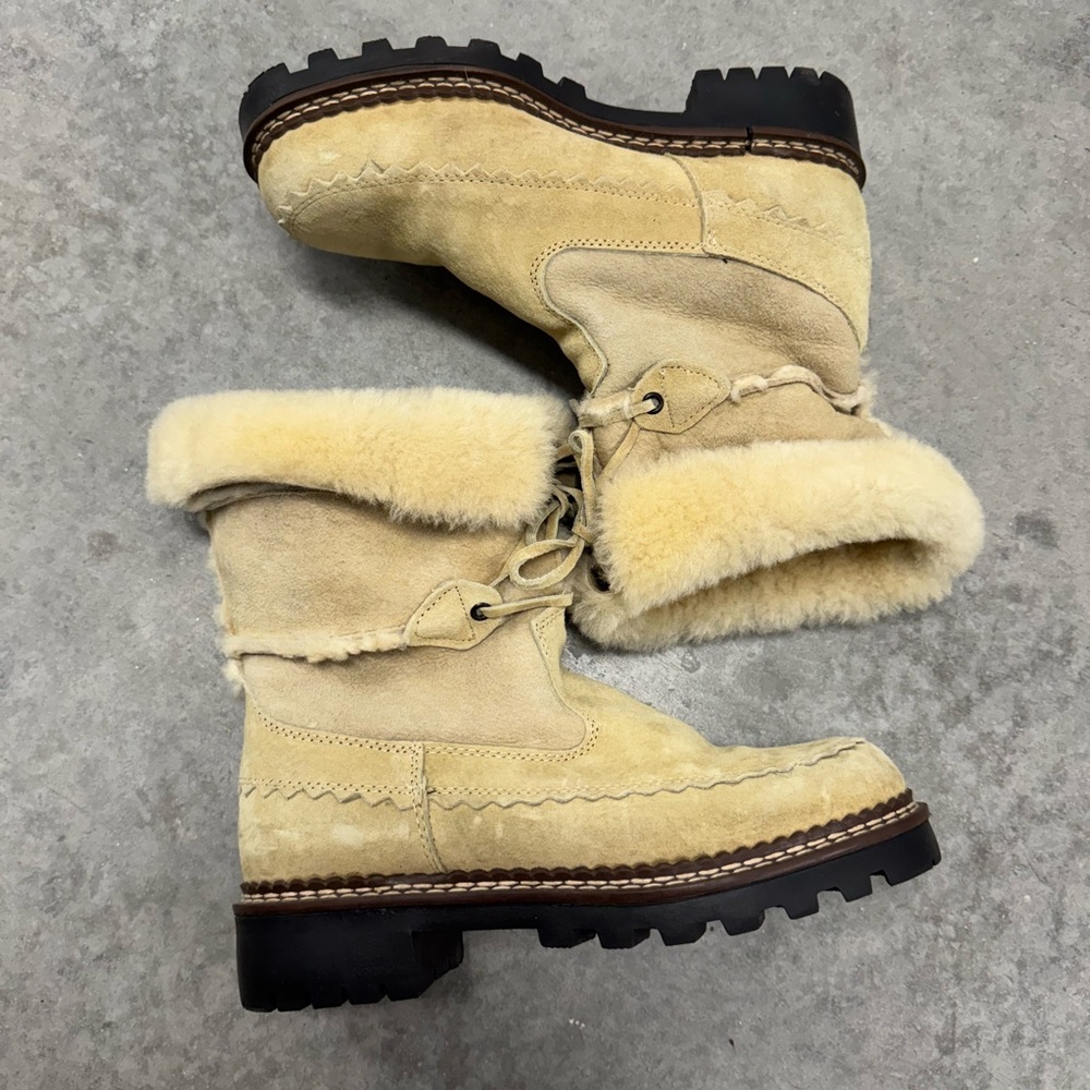 Blondo Canada Real Sheepskin Lined Waterproof Winter Boots Women's US 8 B Tan